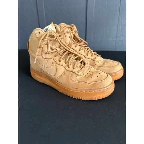 Nie Air Force 1 High Top in Wheat Gum Sole Youth Size 6Y - Picture 2 of 12